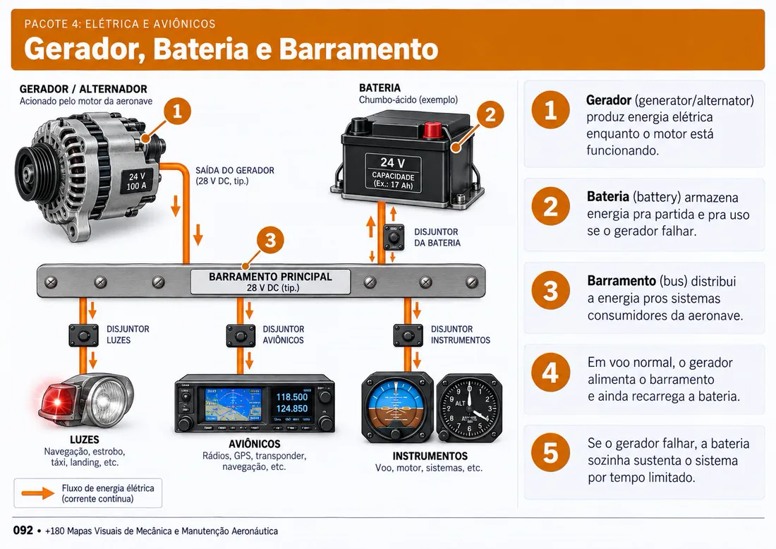 Mapa 092: Gerador, Bateria e Barramento