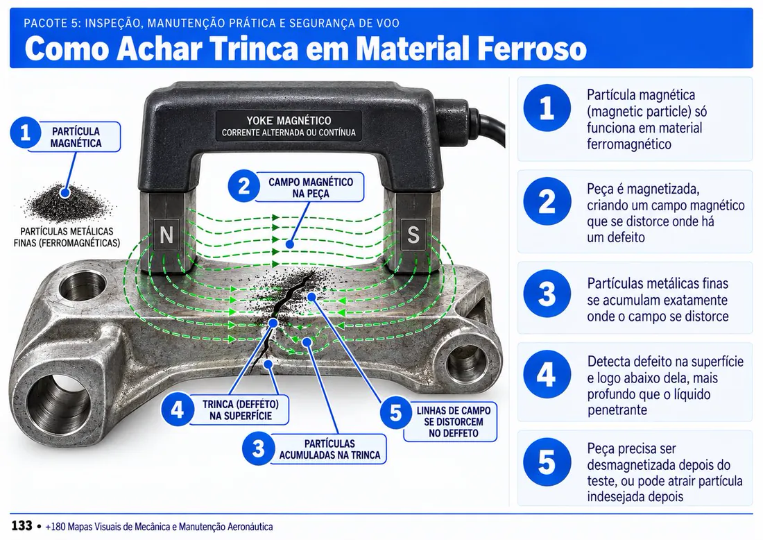 Mapa 133: Como Achar Trinca em Material Ferroso